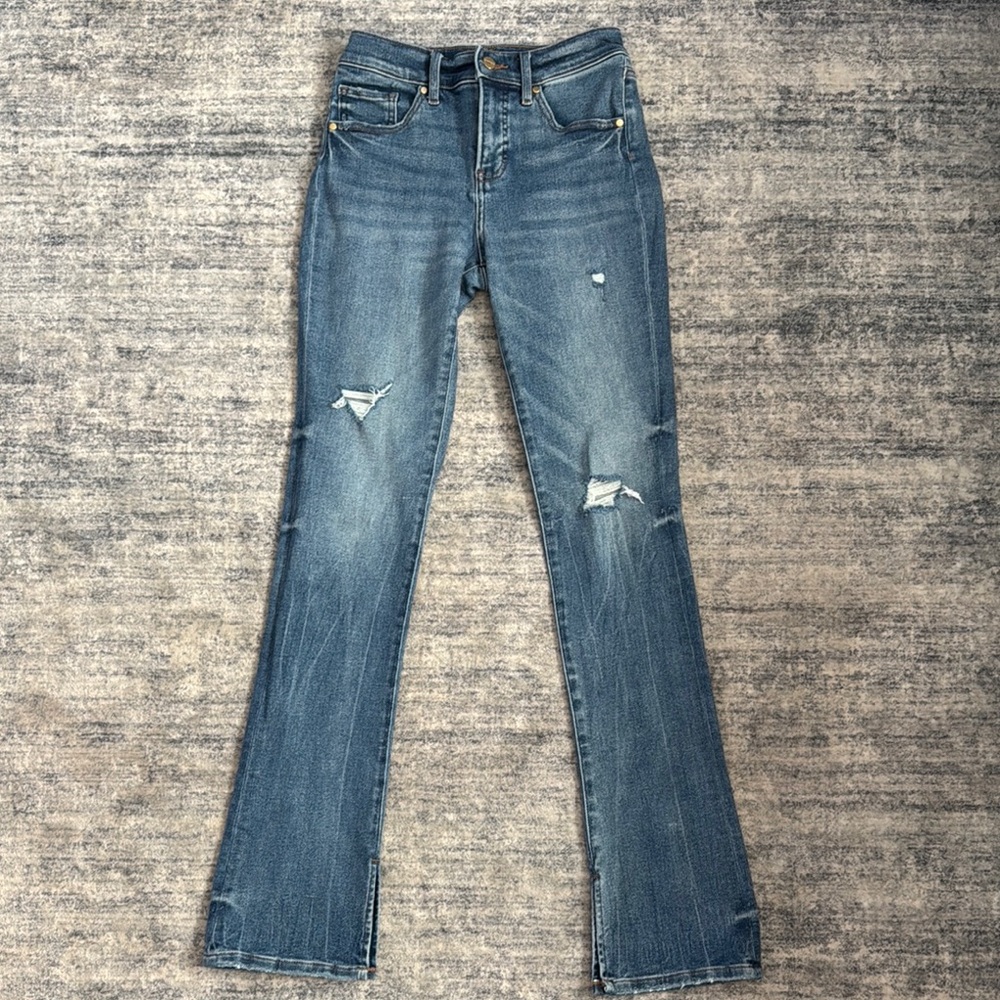 Express Blue Flare Wide Leg Jeans
